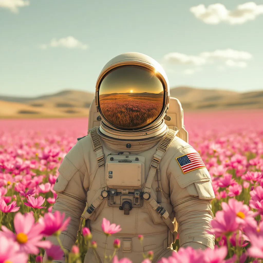 Generated astronaut image with Flux.1 Pro